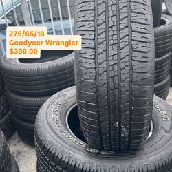 Set of four used 275/65R18 $300