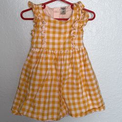 Yellow Plaid Toddler Dress