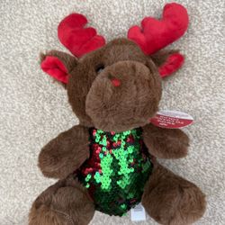 New Christmas Holiday Moose Plush 9” Gift Kid 