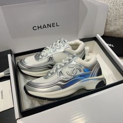Chanel Runners Silver & White