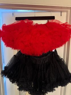 Halloween Black and Red Tulle Tutus