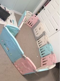 Blue Pink Playpen