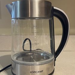Topcamp Electric Glass Kettle – 1.7L – Works Great