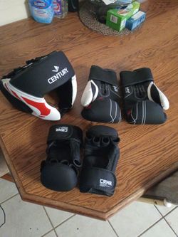 Boxing/MMA Gear Set – Headgear and Gloves