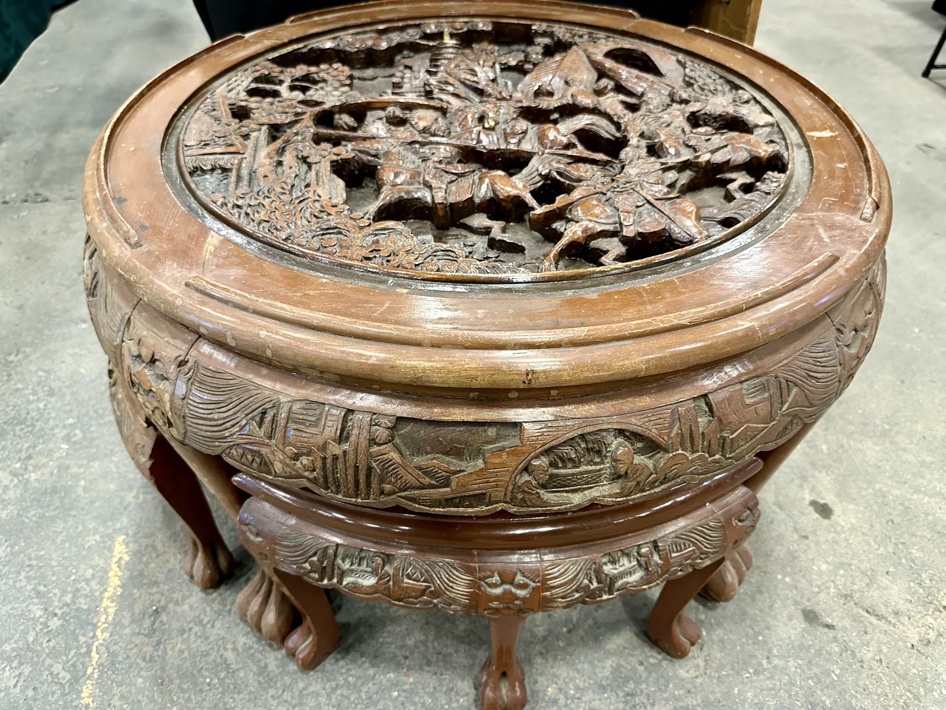 1970’s Antique Chinese Carved Wood Table