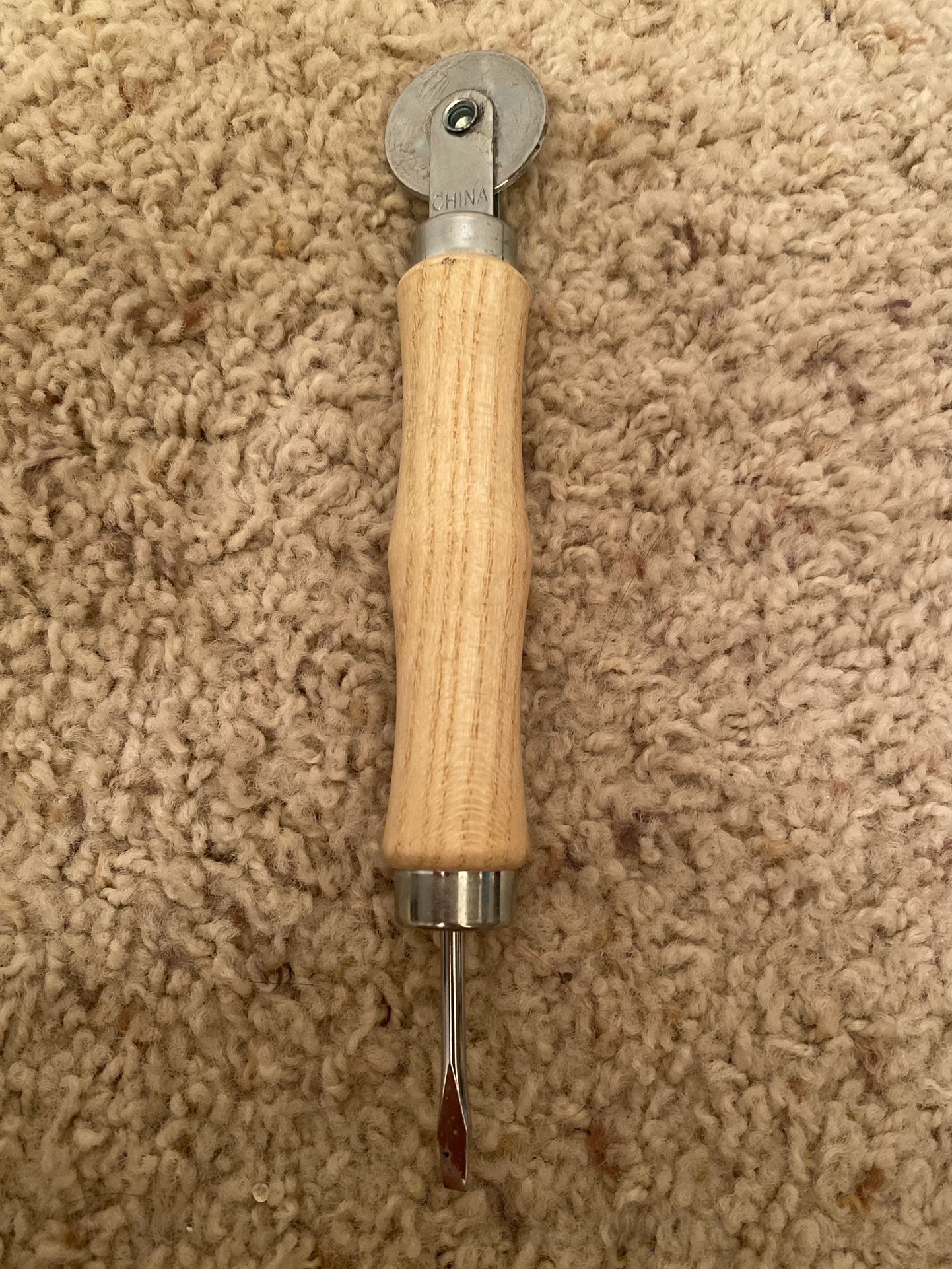 Wood Screen Rolling Tool Screen Accessory with Flat End