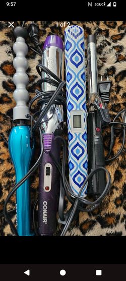 Assorted curling irons