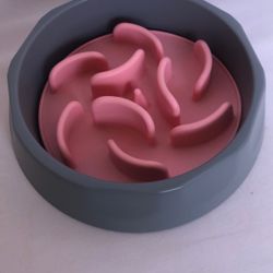 SLOW FEEDER DOG DISH/pink🎀