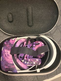 Meta Quest VR Headset with Galaxy Skin and Case