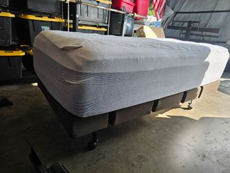 Adjustable Twin Size Bed Frame with Mattress