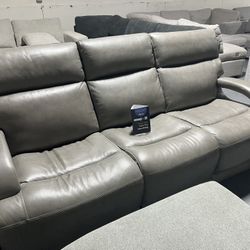 COUCH SOFA GRAY RECLINER ELECTRIC COUCH 