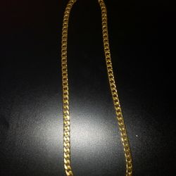 Necklace 18k Gold Plated 24 inches 8 mm