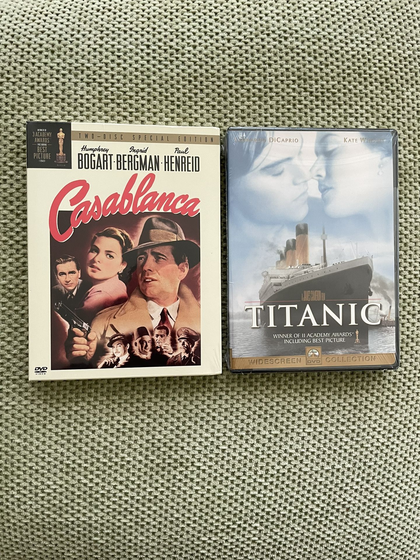 Casablanca and Titanic DVDs