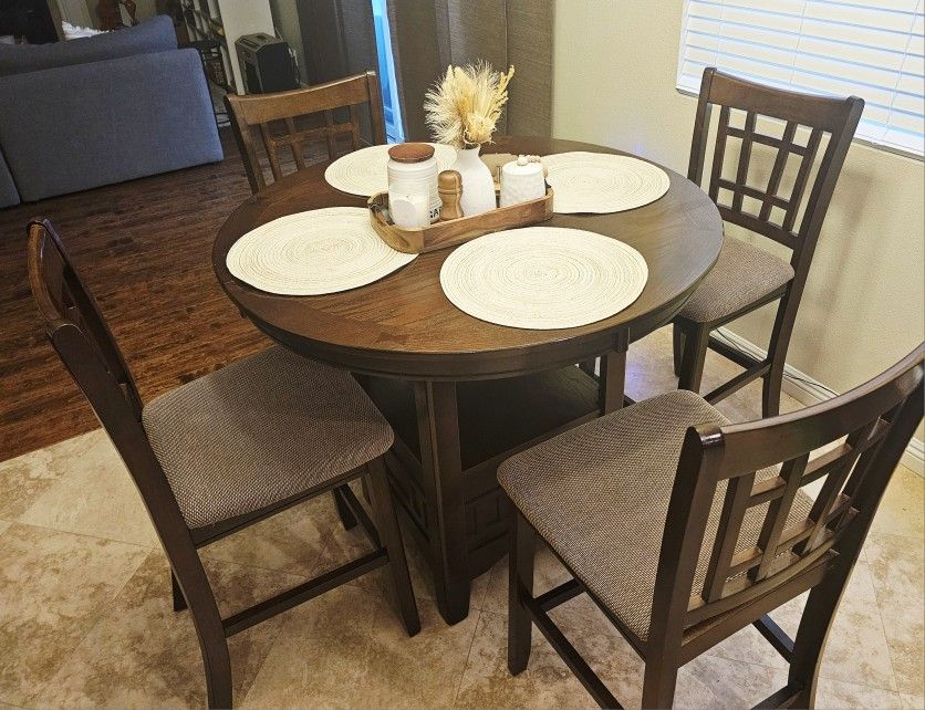 Counter Height Dinning Table With Storage 