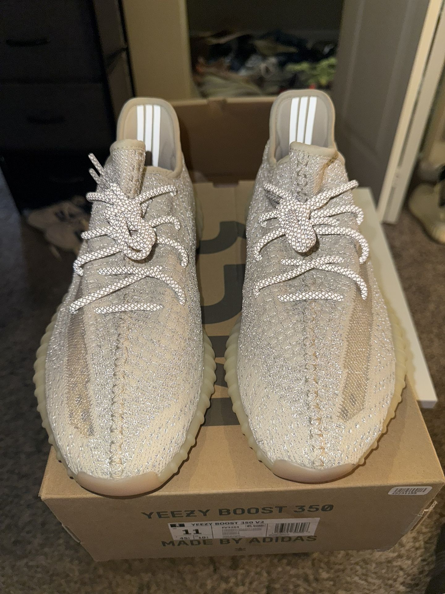 adidas gazelle silver green womens Adidas Yeezy Boost 350 V2 Lundmark Reflective main image 0
