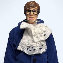 Vintage 90s Austin Powers Poseable Doll Action Figure 1998 Trendmasters EC Blue