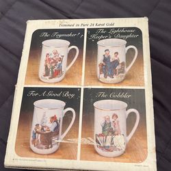 Norman Rockwell Collector’s Mug Set Of 4