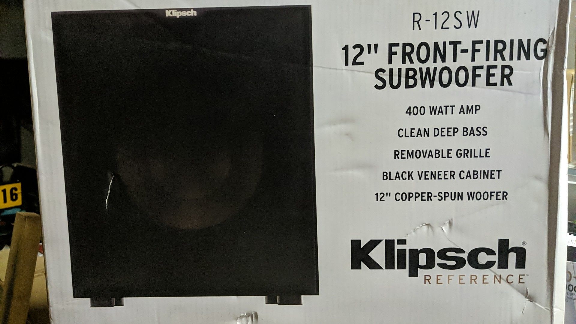 Klipsch 12" Front firing Subwoofer R-12SW