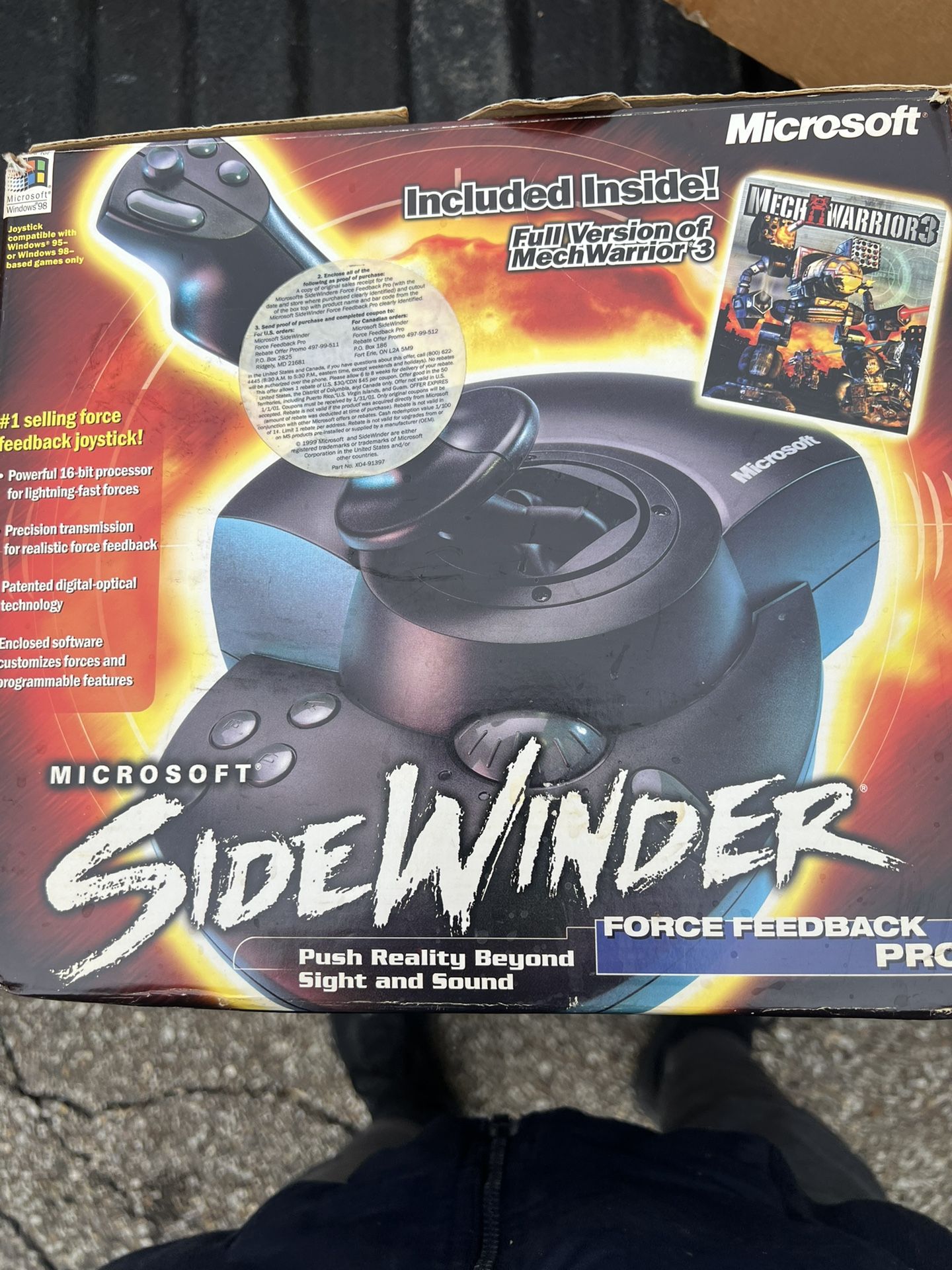 Microsoft Sidewinder Precision Pro Joystick Serial Port Windows 95.