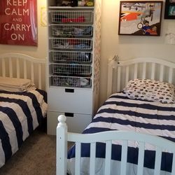 Two Matching Wood Twin Beds $75 For Both