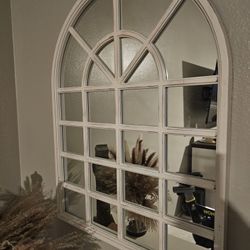 Large White Mirror Window Style