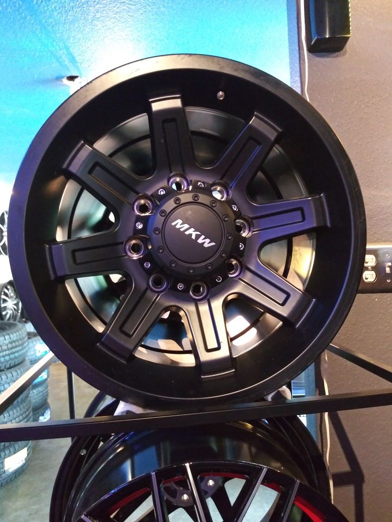 (4) New 17x9 8*165 Matte Black MKW