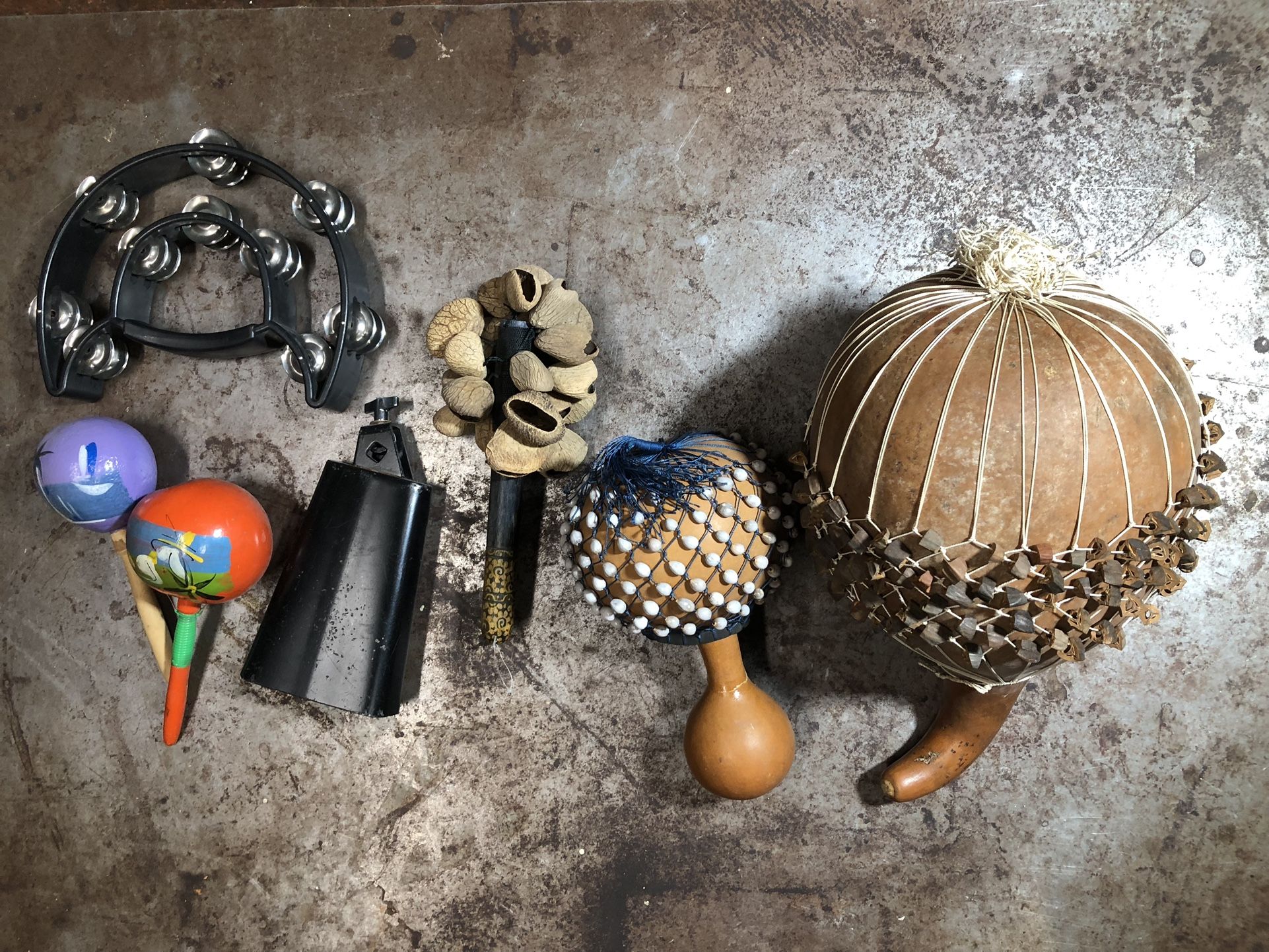 Assorted percussion instruments