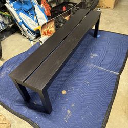 Black Wood Bench