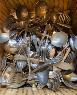 20 lbs Vintage / Antique Silver-Plated Flatware – Assorted Lot