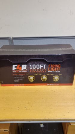 F4P 100ft String Light Outdoor Temporary 10 Sockets 14-Gauge