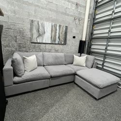 Light Gray Cloud Sectional (Brand New In Box)