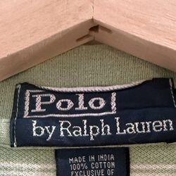 Vintage Blue Label Polo Ralph Lauren Striped Pique Polo