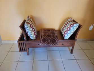 Backless Wood Seating Bench
