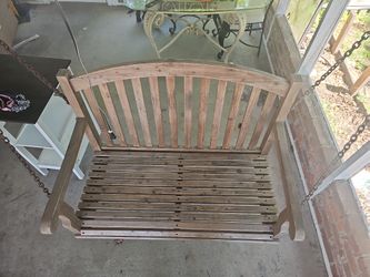 Wood Porch Swing with Chains – $150 Firm