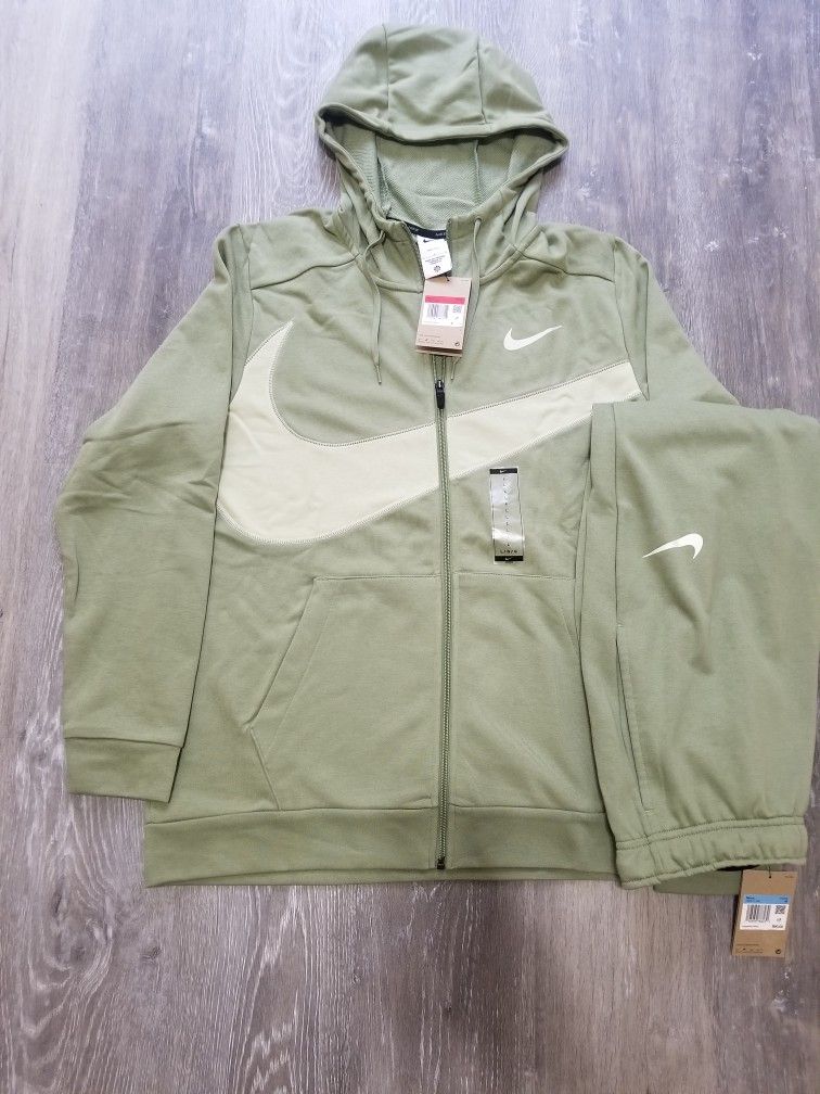 Mens Nike Drifit Zip up Hoodie And Joggers L/M