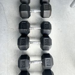 HEX RUBBER DUMBBELLS 