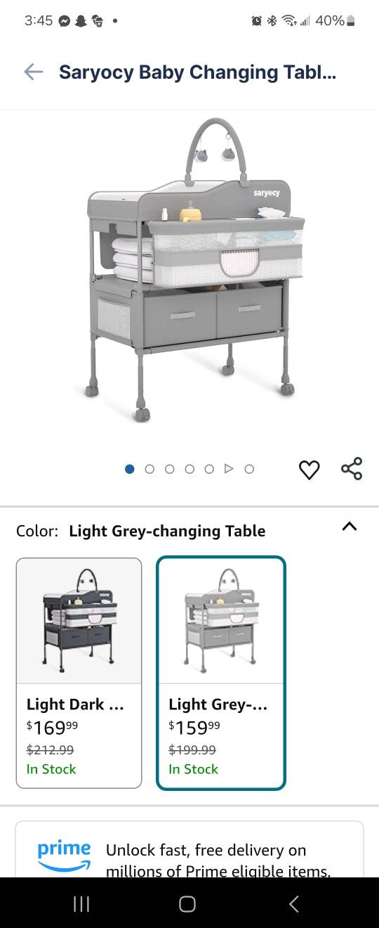 Changing Table With Accessories