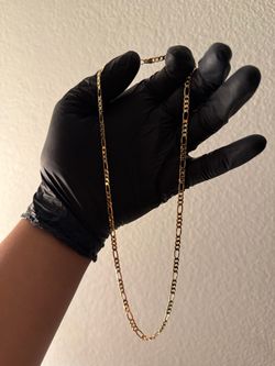 Gold Figaro Chain Necklace 14k 20 inch