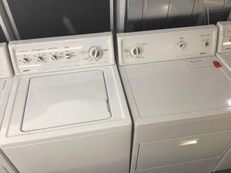 Kenmore washer and dryer set. 1 year warranty