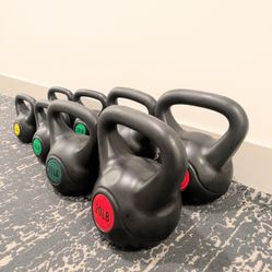 Wide Grip Kettlebell Set (20's ,15's, 10's, 5's)