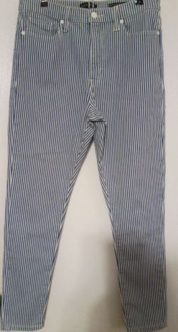 Banana Republic striped skinny jeans $10