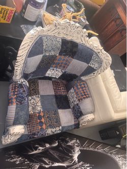 Blue Patchwork Chair