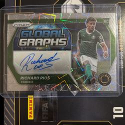  2025 Panini Prizm Soccer Club World Cup Richard Rios Global Graphs RC Laser Auto