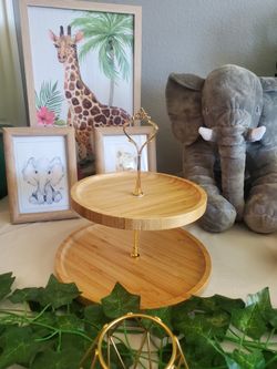 One Small Bamboo Two Tier Tray