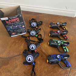 ArmoGear Infrared Laser Tag Guns & Vests – Laser Battle Mega Pack (Set of 4) – Complete System