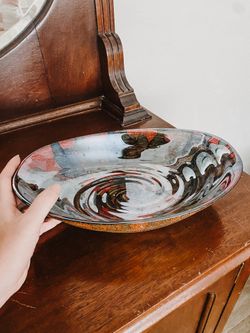 Vintage Quadrifoglio Oval Multicolored Bowl
