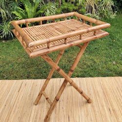 Retro Bamboo Tray Table 