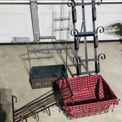Moving Home Items ,  Rod Iron Picture Stand ,  Coffee And Cup Holder,  Over The Door Hanger,  Wire Basket