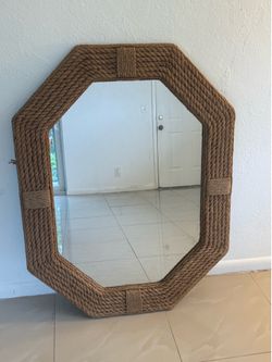 Pottery Barn Octagon Jute Mirror