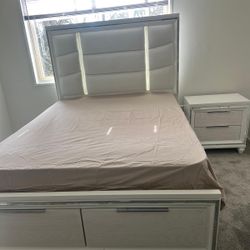 New  The price of the table is  $1800 The bed comes with 5 pieces